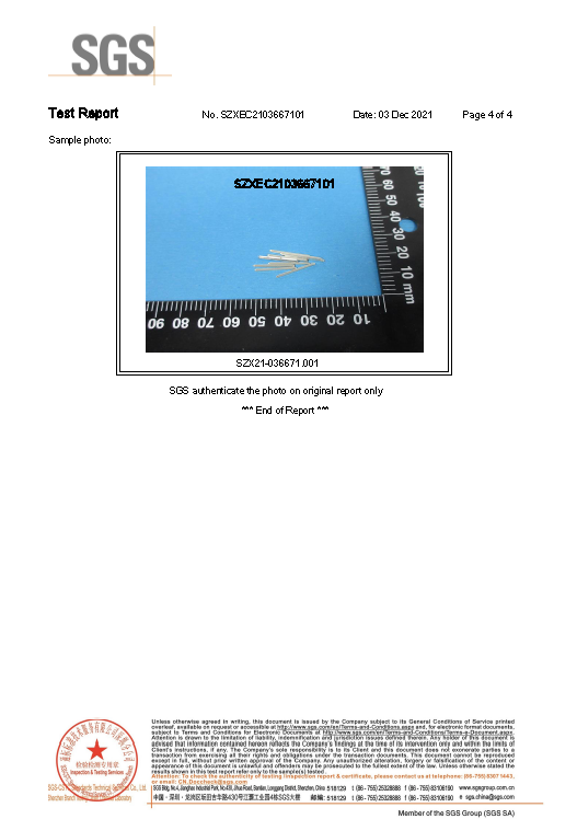 鍍錫銅針 RoHS2.0 SZXEC2103667101