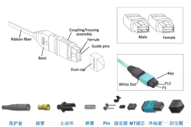 MPO與MTP的區(qū)別(MPO與MTP光纖連接有傳什么標準的區(qū)別)